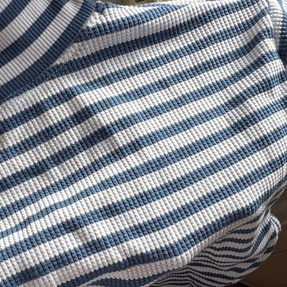 AE Striped Fitted Long Sleeve Turtleneck Top - Picture 6 of 6